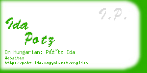 ida potz business card